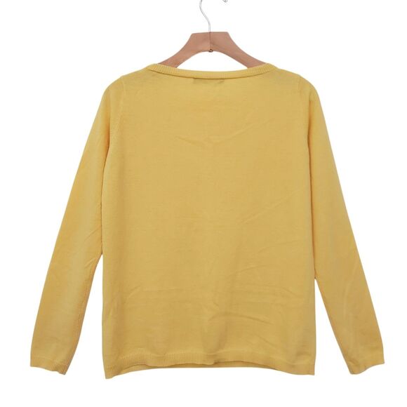MaxMara Weekend Sweater Womens Small Yellow Wool Blend Comfy Cozy Knitted Office - Picture 6 of 10
